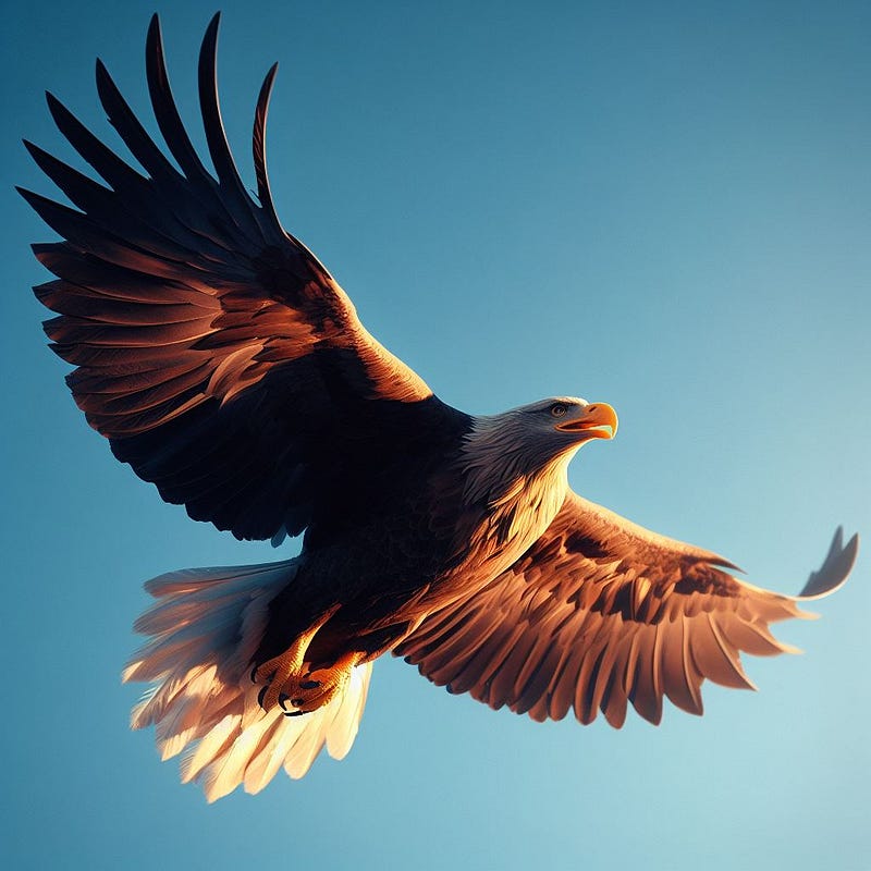 Eagle soaring, representing unique strengths