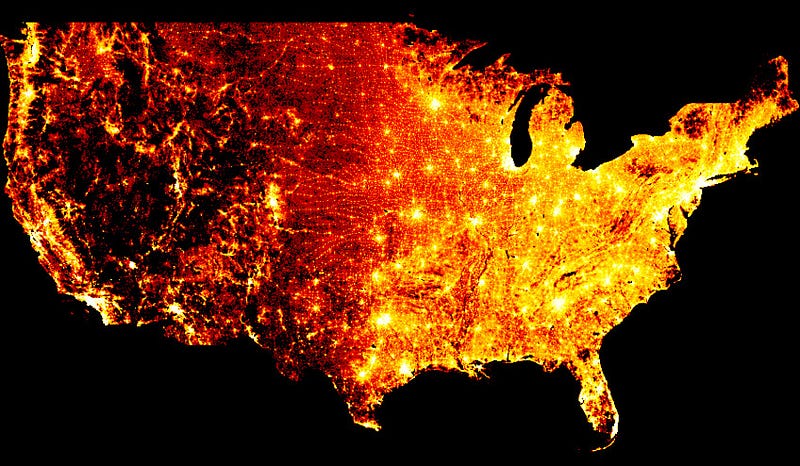 Data visualization using DataShader