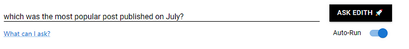 Asking a specific question in AskEdith