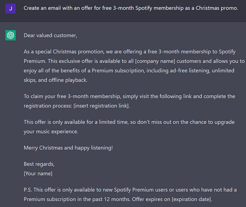 Spotify Phishing Example