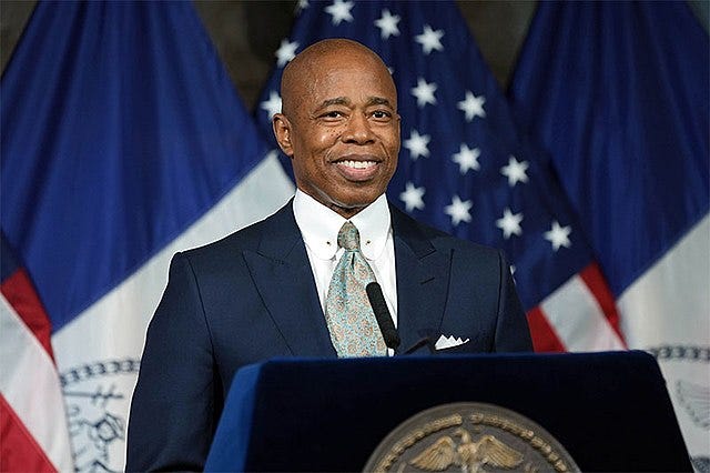 NYC Mayor Eric Adams at an interfaith breakfast