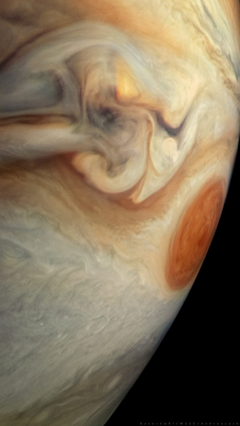 Stormy clouds of Jupiter