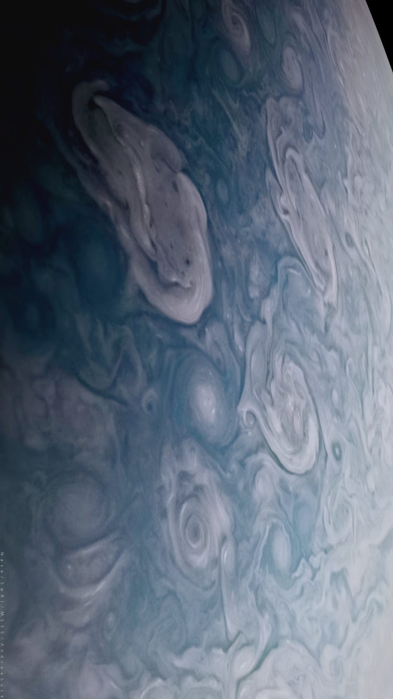 Another perspective of Jupiter's storms