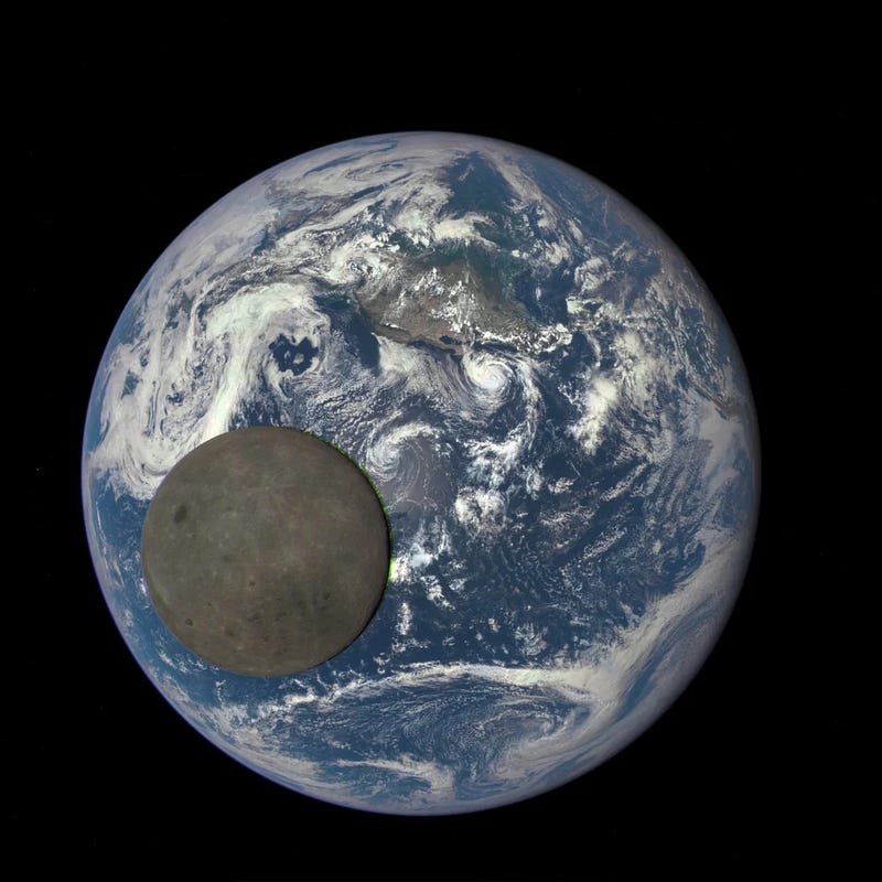 Moon transiting Earth