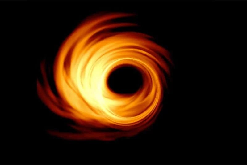 Model of a black hole's appearance