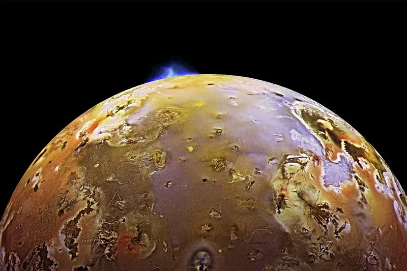 Volcanic activity on Jupiter's moon Io