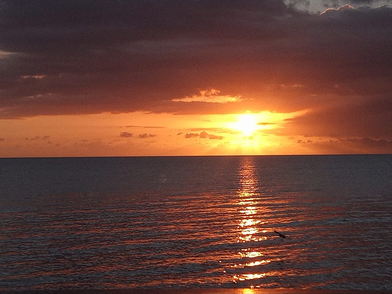 A serene Jamaican sunset