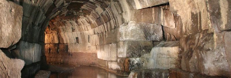 Remnants of the Cloaca Maxima in Rome