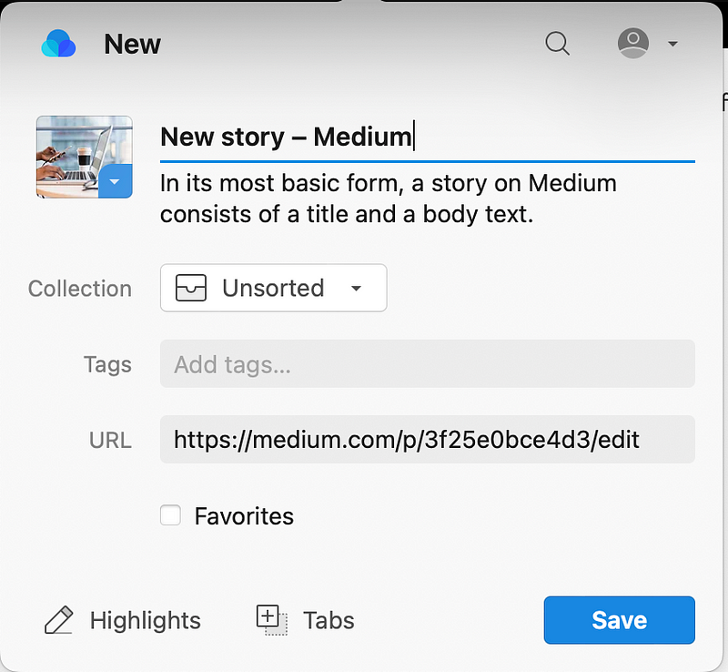 Sharing tabs across Apple devices