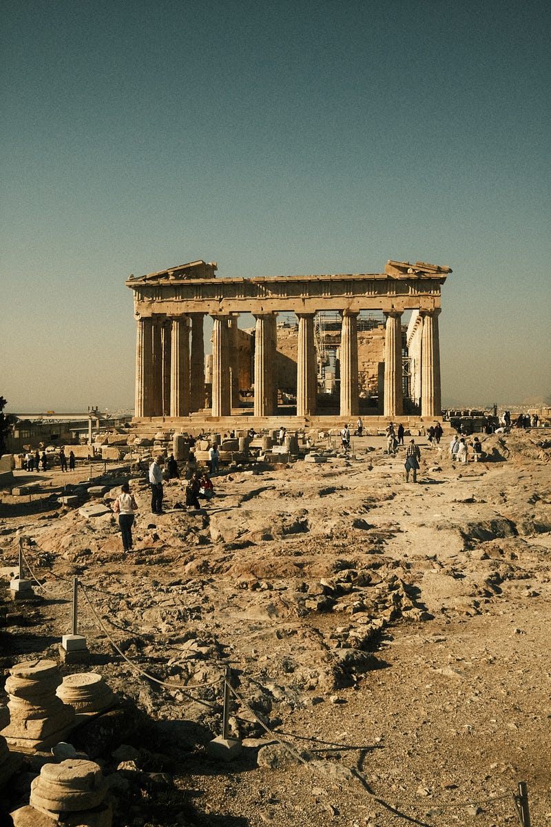 A historical depiction of the Parthenon