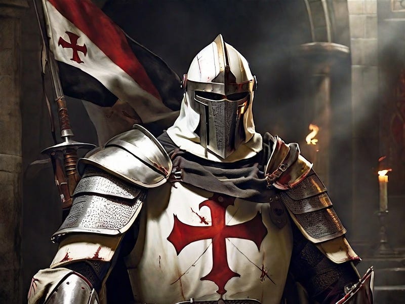 Image of a medieval knight in armor