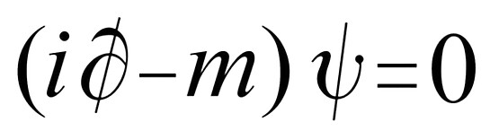 Dirac's Equation in its simplest form.