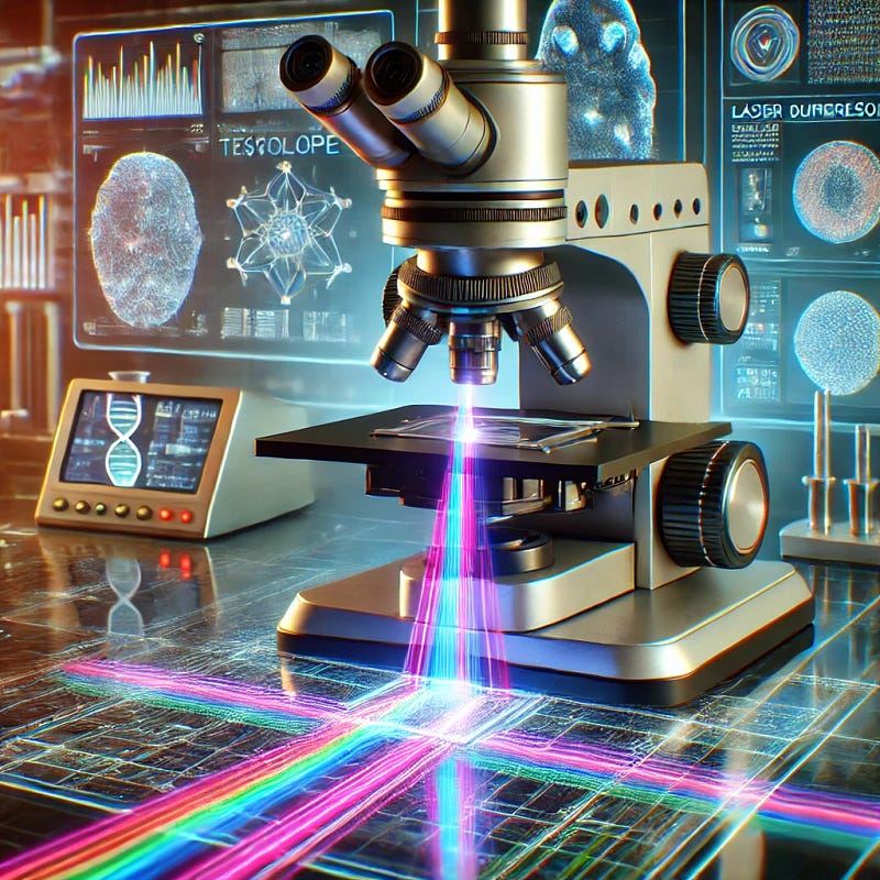 Advanced optical microscope showcasing SPADE technology